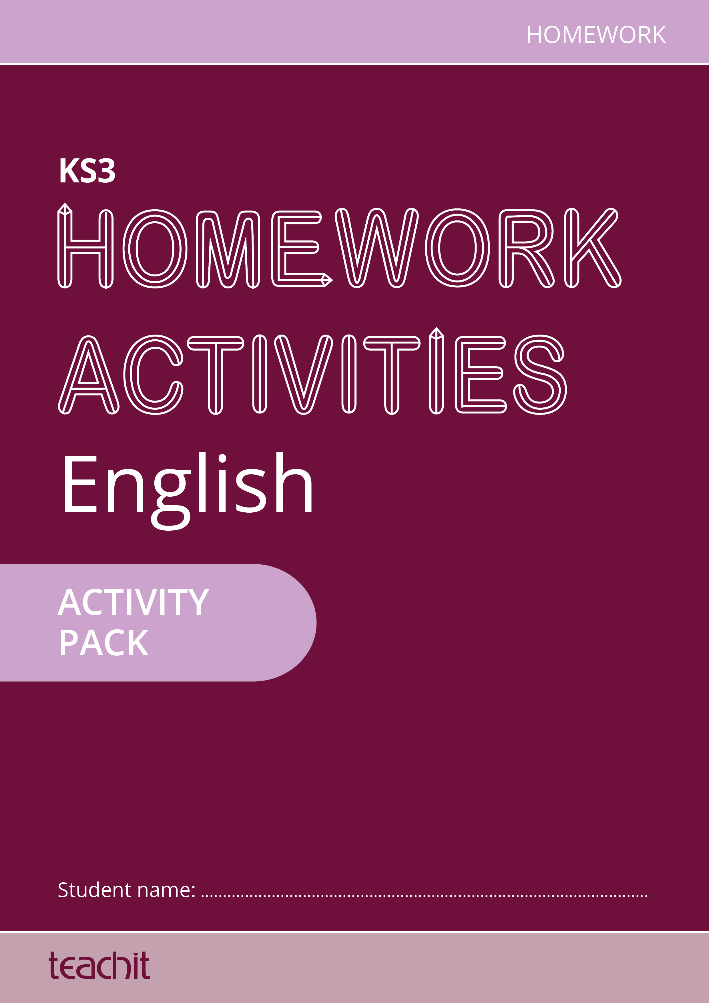 year 7 homework sheets english